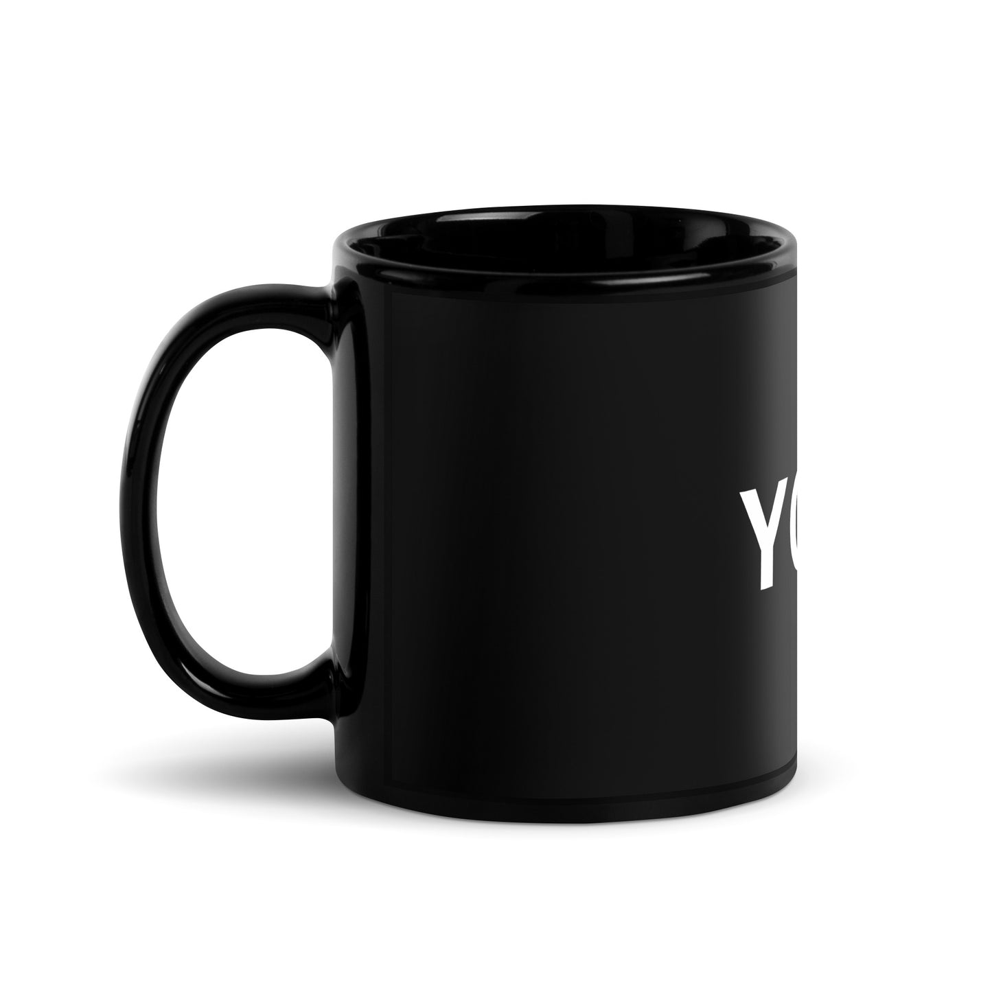 YOLO (You Only Live Once!) Black Glossy Mug