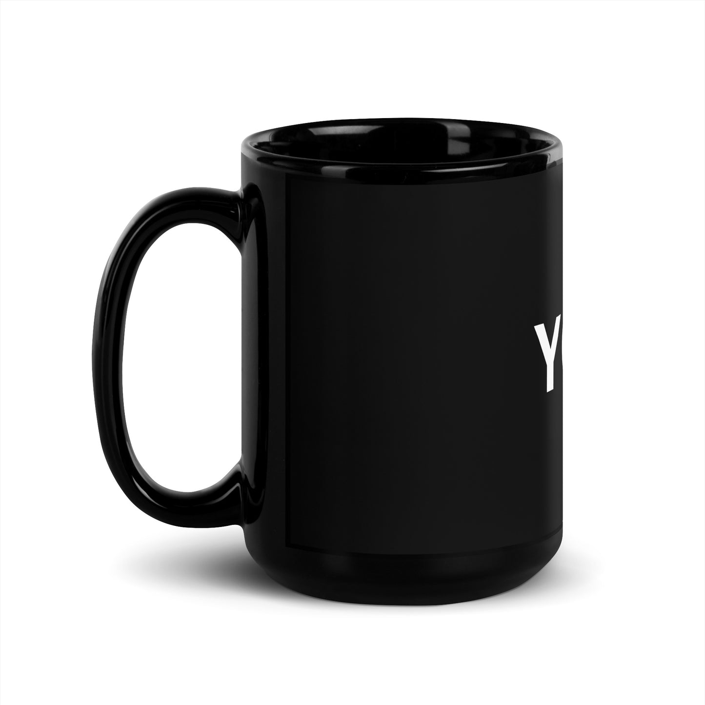 YOLO (You Only Live Once!) Black Glossy Mug