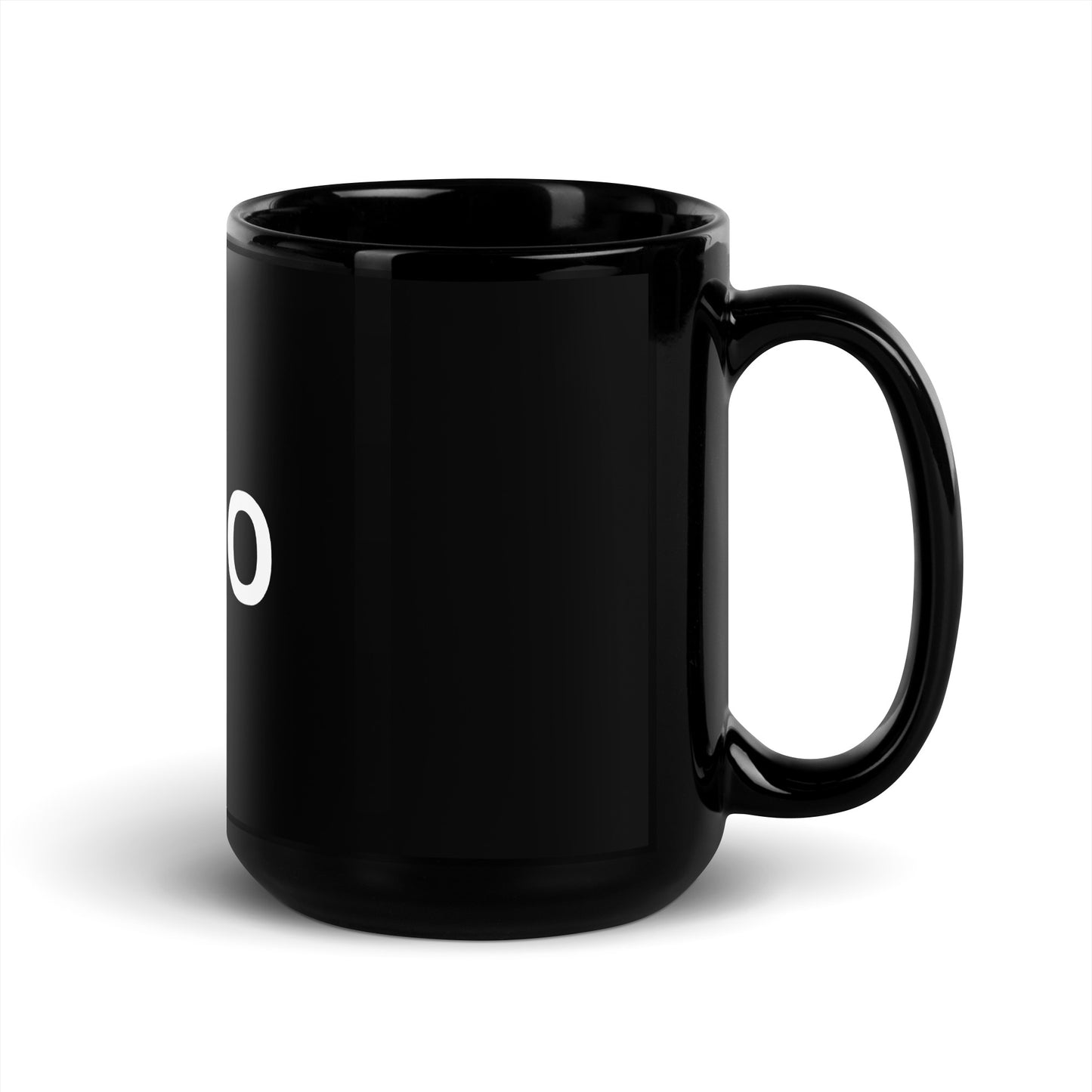 YOLO (You Only Live Once!) Black Glossy Mug