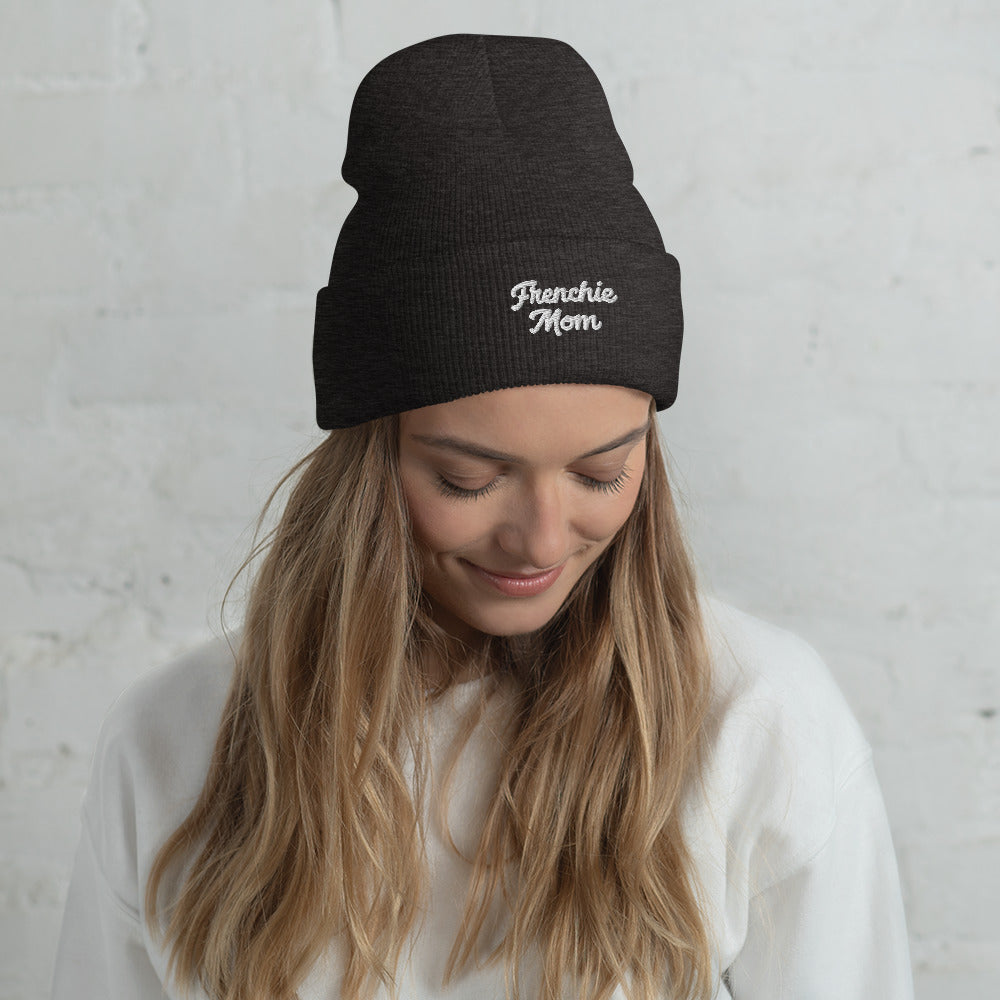 "Frenchie Mom" Cuffed Beanie