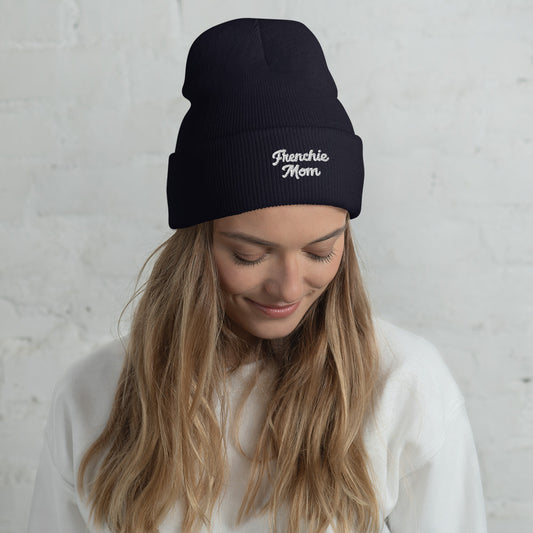 "Frenchie Mom" Cuffed Beanie