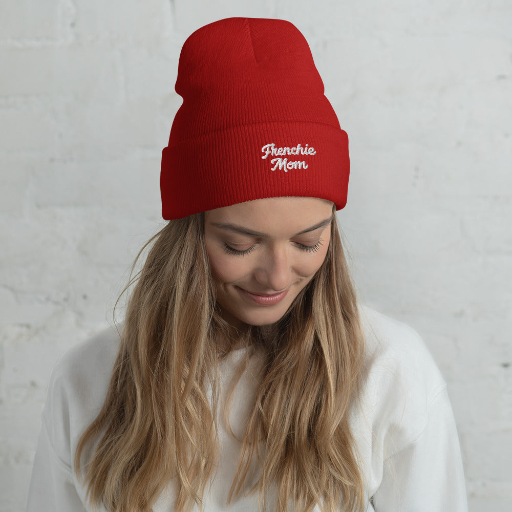 "Frenchie Mom" Cuffed Beanie