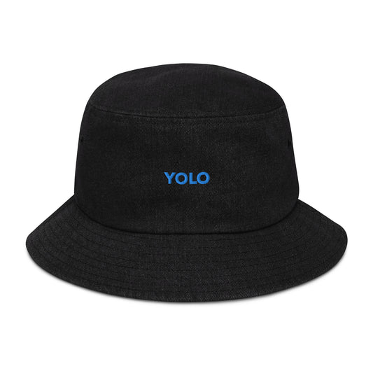 Denim bucket hat (YOLO - You only live once)