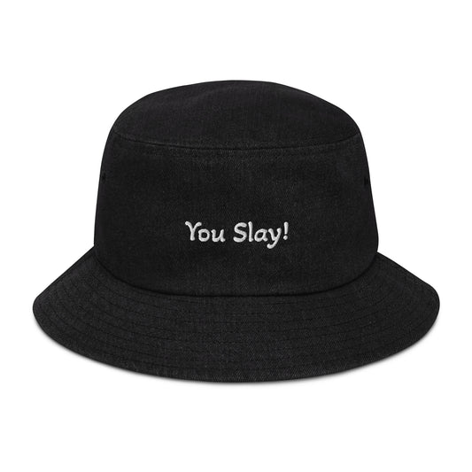 You Slay! Denim bucket hat