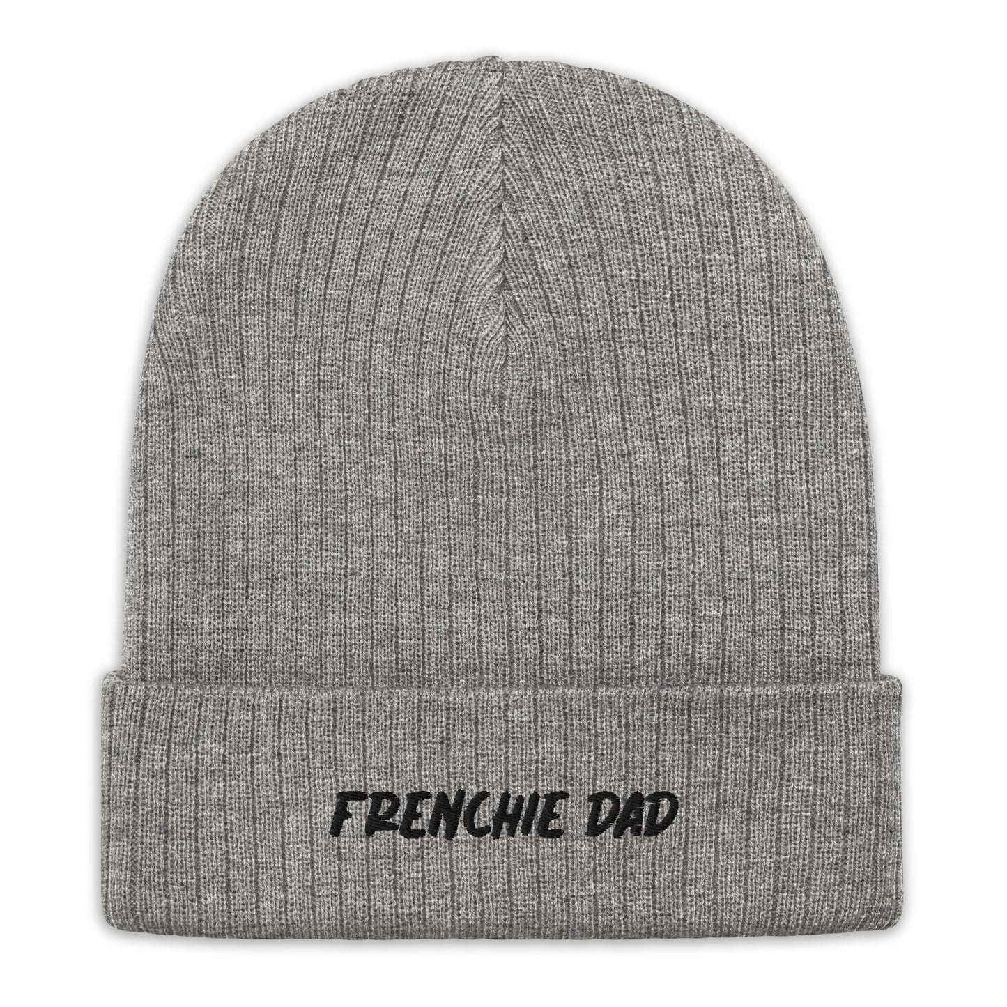 "Frenchie Dad" Ribbed knit beanie