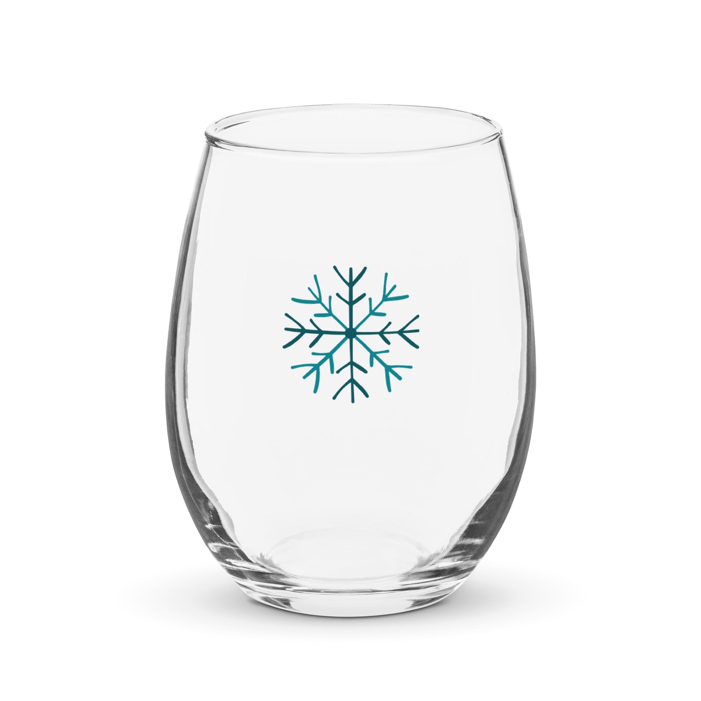 Christmas stemless wine glass