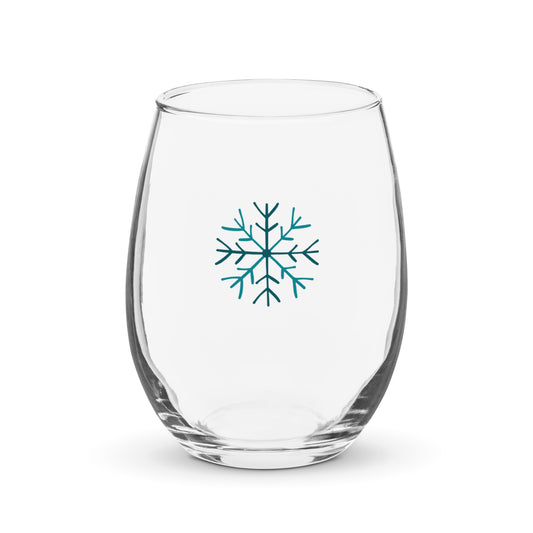 Christmas stemless wine glass