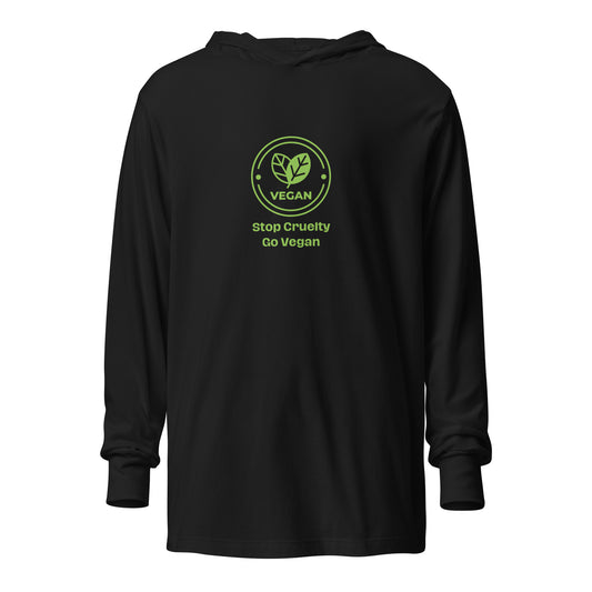 Go Vegan! Hooded long-sleeve tee