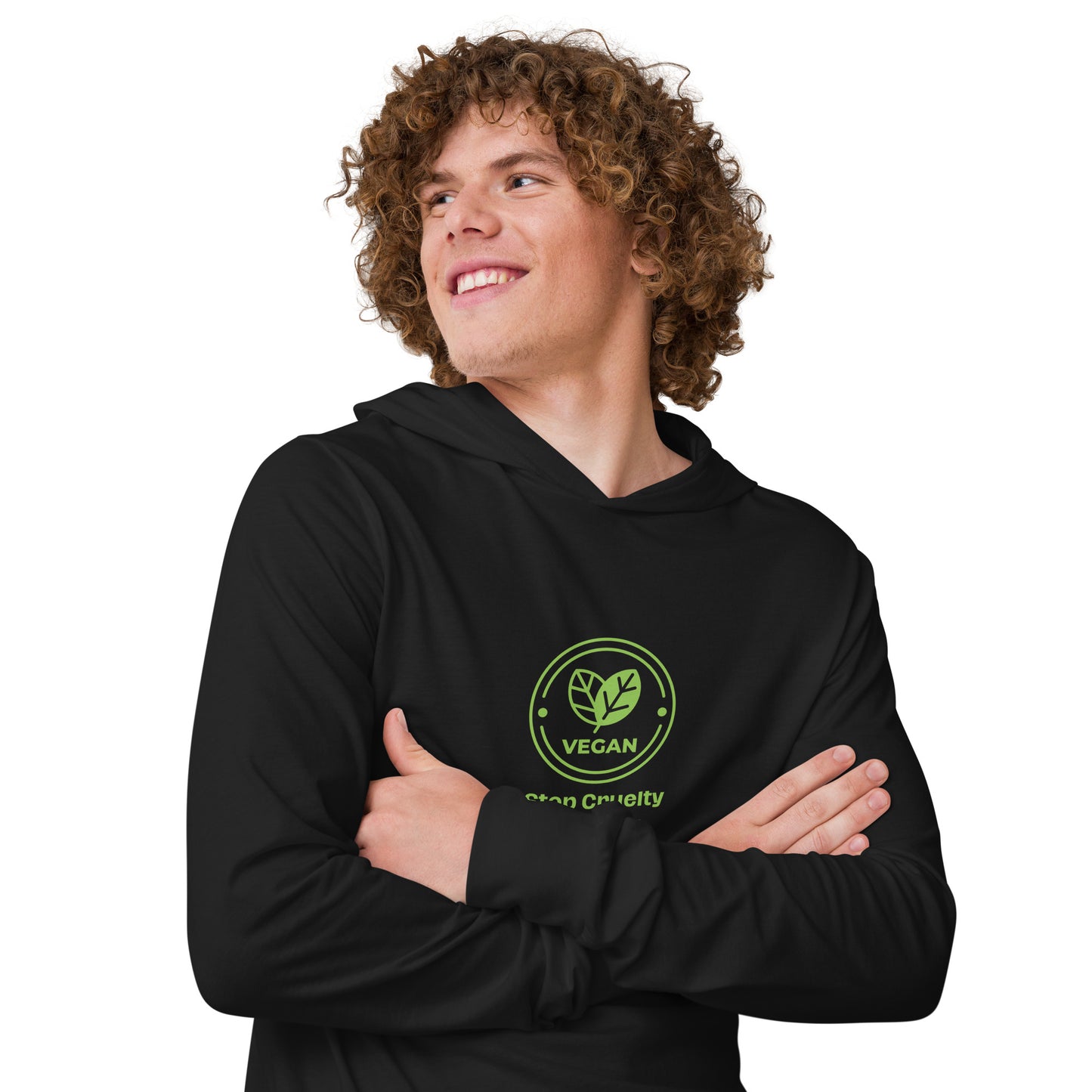 Go Vegan! Hooded long-sleeve tee