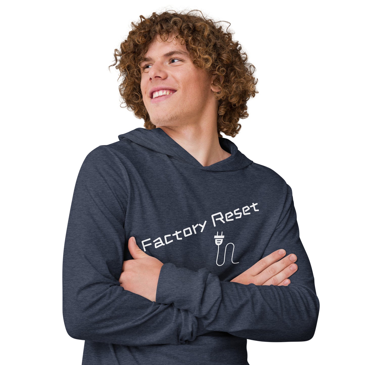 "Factory Reset" Hooded long-sleeve tee