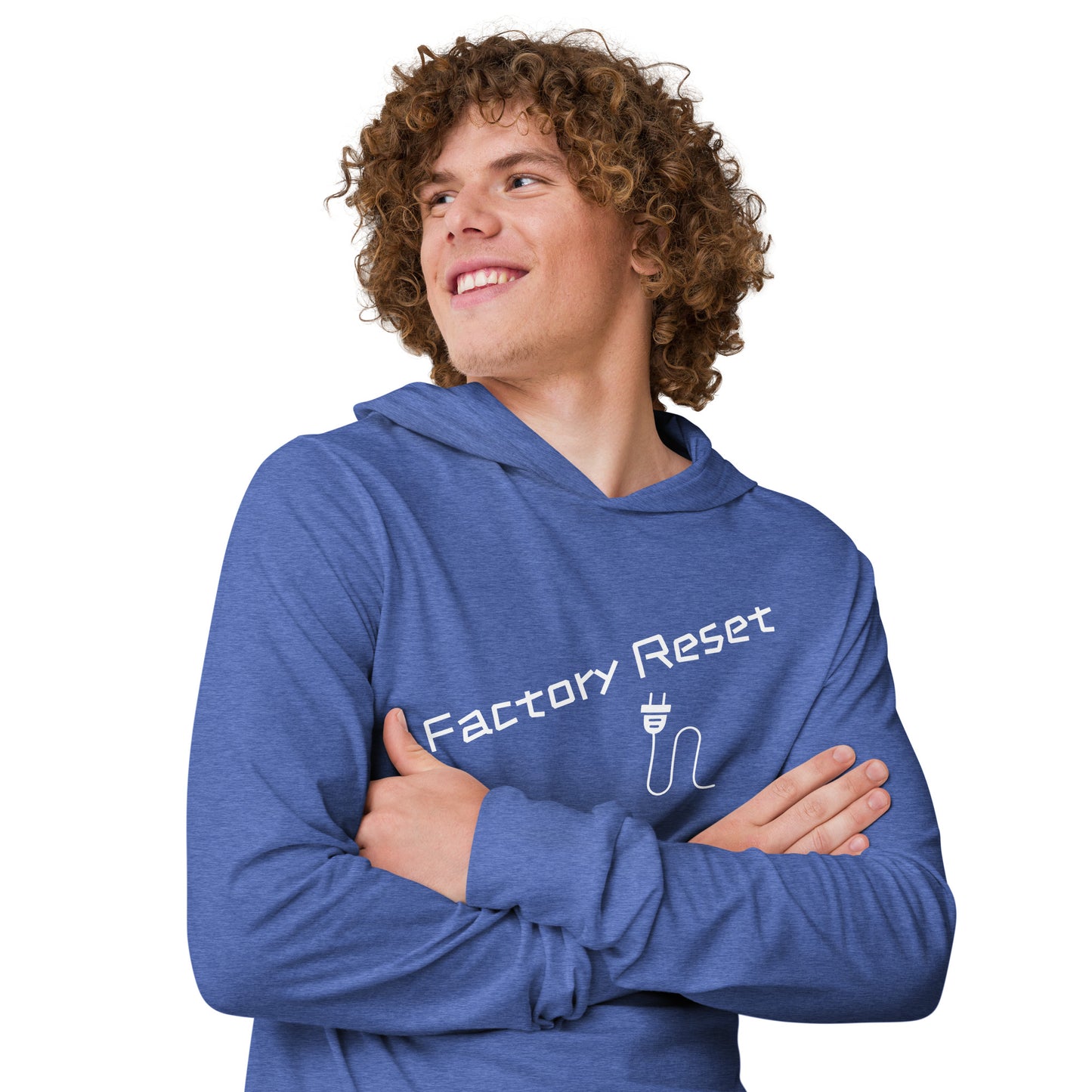 "Factory Reset" Hooded long-sleeve tee