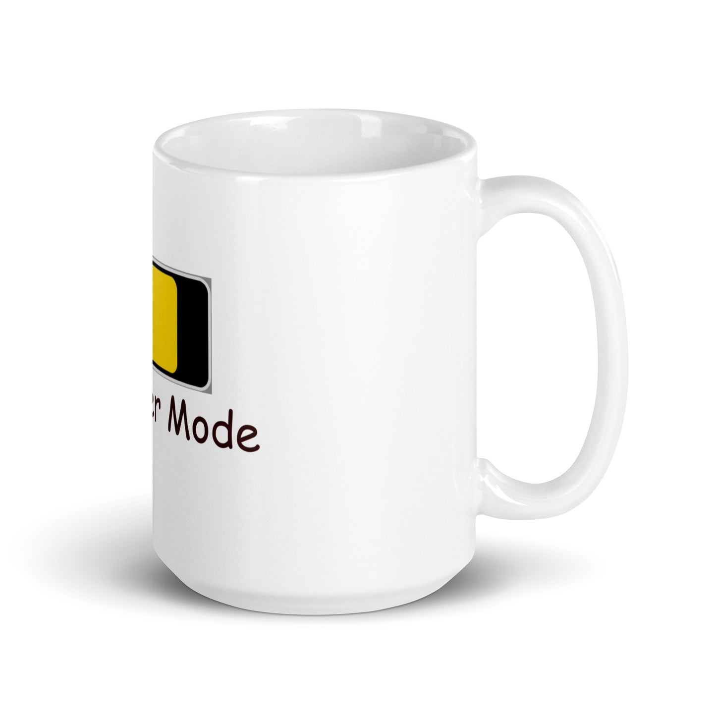 "Low Power Mode" White glossy mug