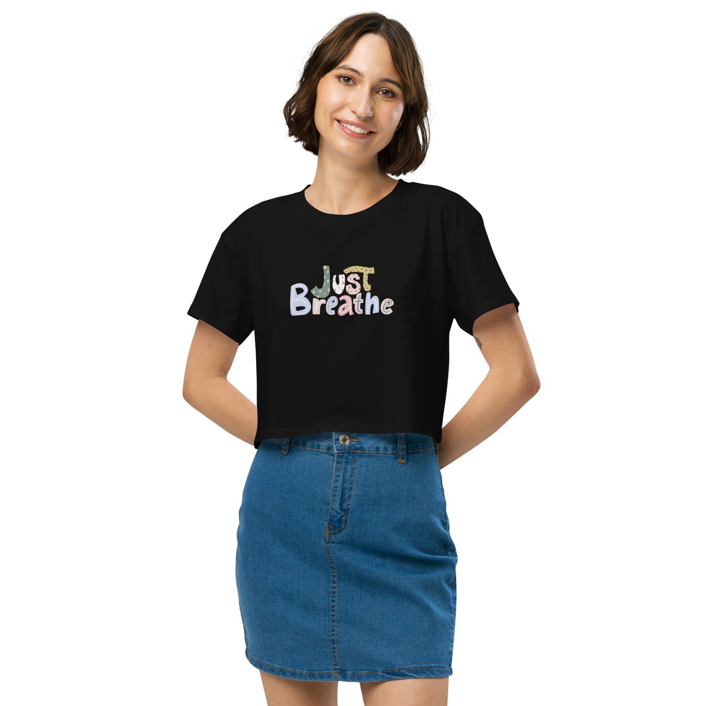 Just Breathe! Women’s crop top