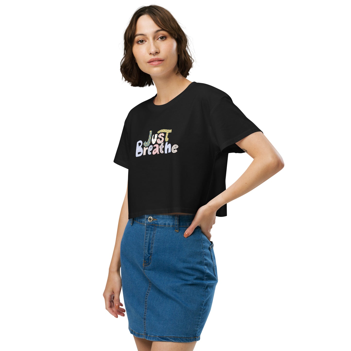 Just Breathe! Women’s crop top