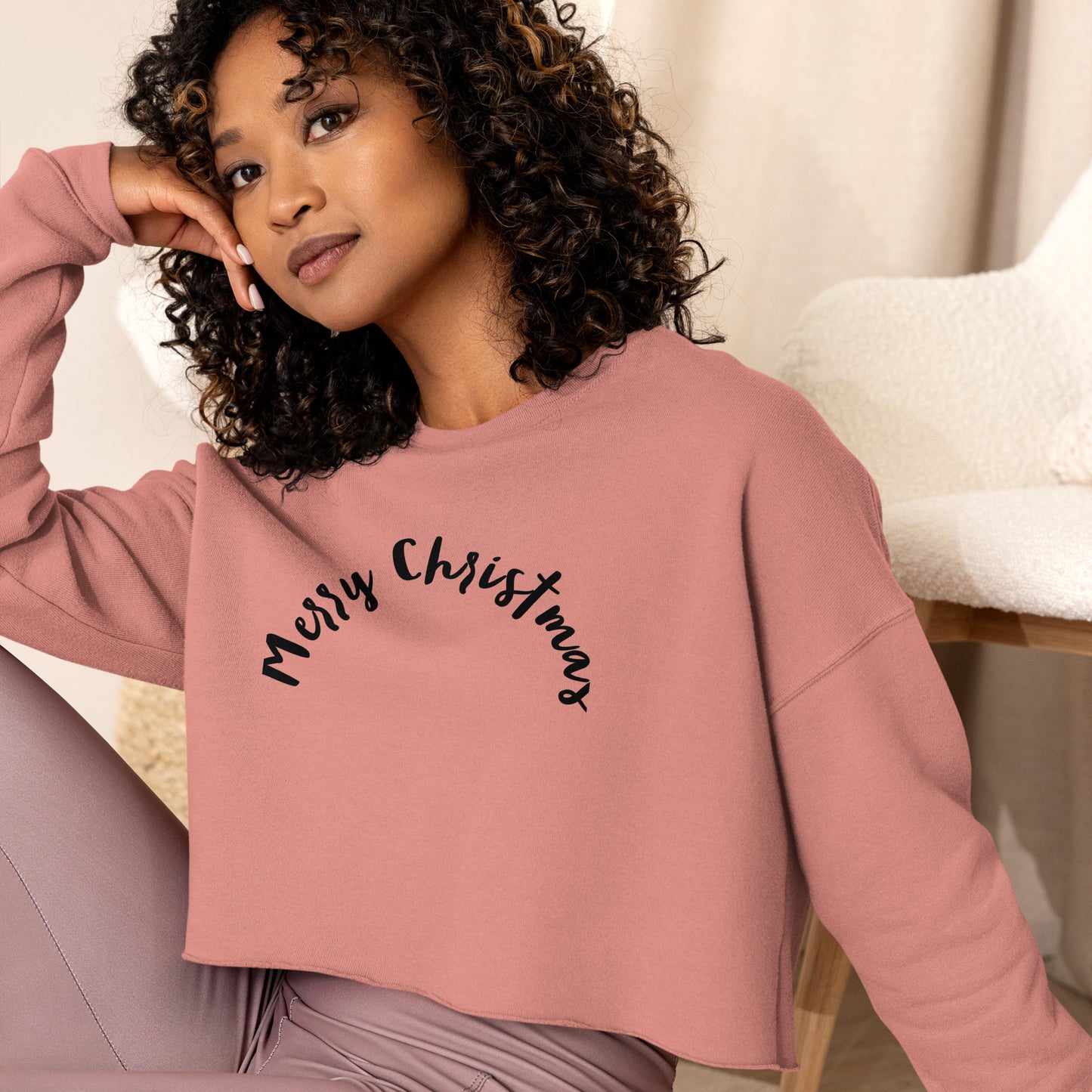 Merry Christmas Crop Sweatshirt