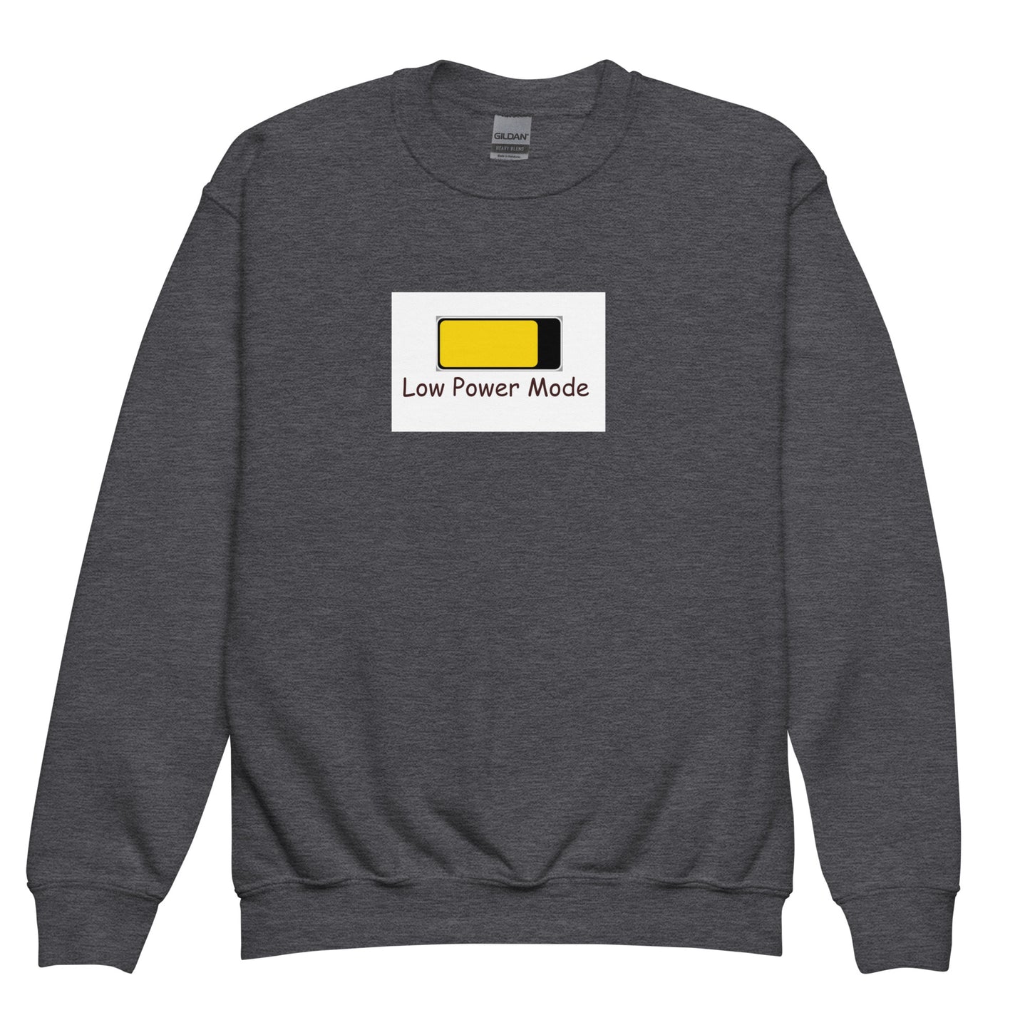 "Low Power Mode" Youth crewneck sweatshirt