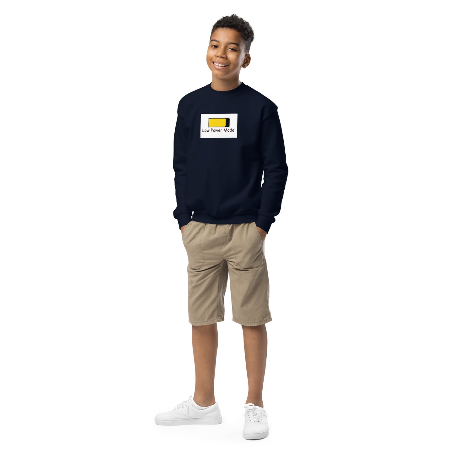 "Low Power Mode" Youth crewneck sweatshirt