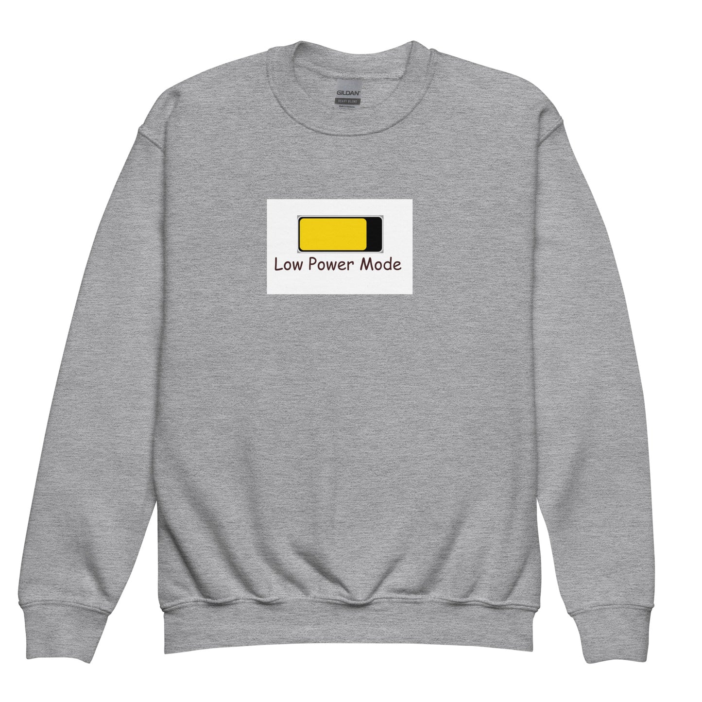 "Low Power Mode" Youth crewneck sweatshirt